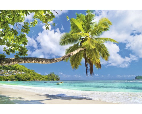 Fototapete Papier 97019 Seychelles Palm Beach 2-tlg. 350 x 260 cm