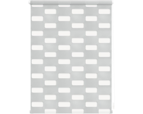 Fensterrollo mit rechteckigen Aussparungen für Lichtdurchlässigkeit