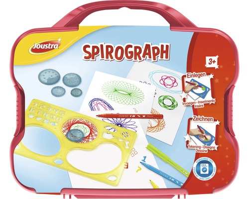 Joustra Spirograph Zeichenset in rotem Koffer