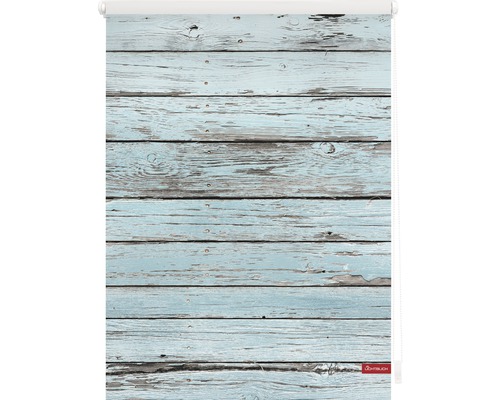 Rollo mit Holzplanken Motiv