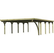 Holzcarport mit Flachdach und Pfosten