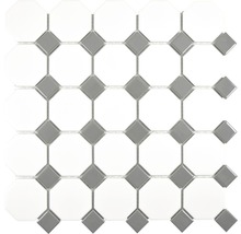 Mosaikfliese mit achteckigen und quadratischen Elementen