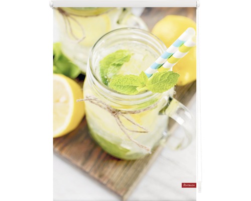 Rollo mit Zitronen- und Minzmotiv für eine erfrischende Atmosphäre