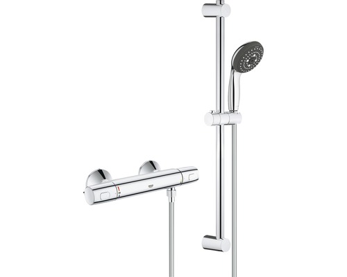 Brausegarnitur GROHE Precision Trend chrom glänzend Brausestangenlänge 620 mm inkl. Thermostatarmatur 34237002