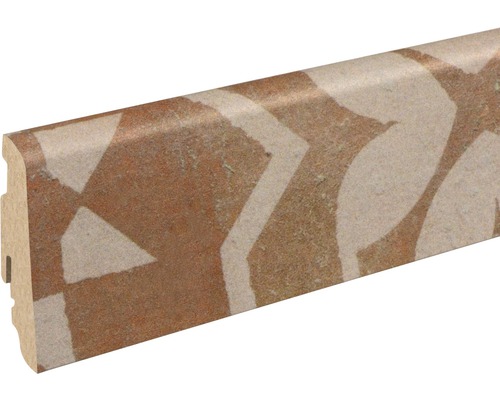 SKANDOR Sockelleiste Fliese Terracotta FOFA732 FU60L 19 x 58 x 2400 mm Fußleiste mit Muster