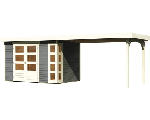 Gartenhaus mit Anbau aus Holz