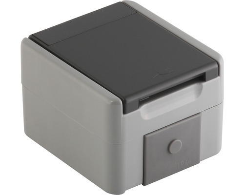 Aufputz Feuchtraum Steckdose mit Klappdeckel