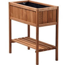 Hochbeet aus Holz mit Ablage