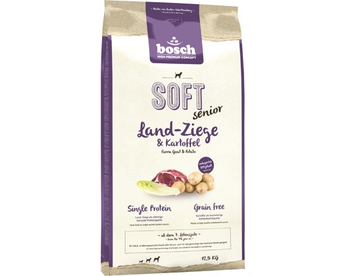 Hundefutter trocken, Bosch Soft Senior Ziege & Kartoffel 12,5 kg Bosch Soft Senior Land-Ziege und Kartoffel Hundefutter, 12,5 Kilogramm