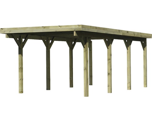 Holzcarport mit Flachdach