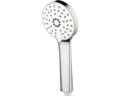 Handbrause Form & Style 711102 Ø 9 cm 3-fach verstellbar mit Kulturbeutel chrom Handbrause mit rundem Brausekopf und Griff