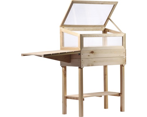 Hochbeet aus Holz mit Aufsatz und Ablagefläche