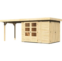 Holzgartenhaus mit Vordach und Doppeltüren