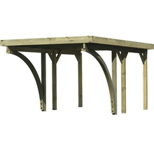 Holz Carport mit Dach und Stützpfosten