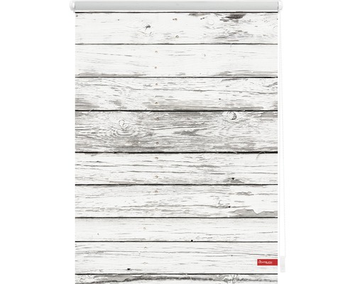 Rollo mit Holzplanken Motiv