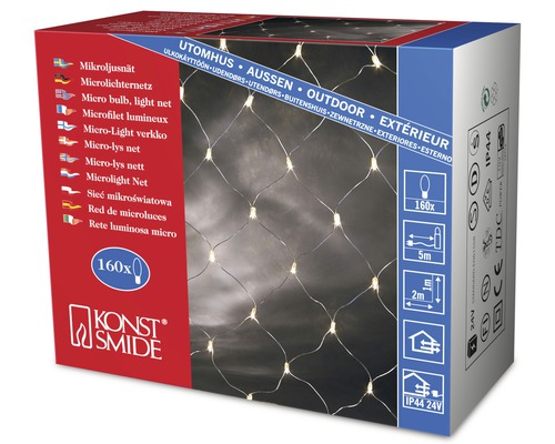 Verpackung einer Micro Lichterkette für den Außenbereich mit 160 Leuchten von Konstsmide