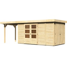 Holzgartenhaus mit Doppeltür und Vordach