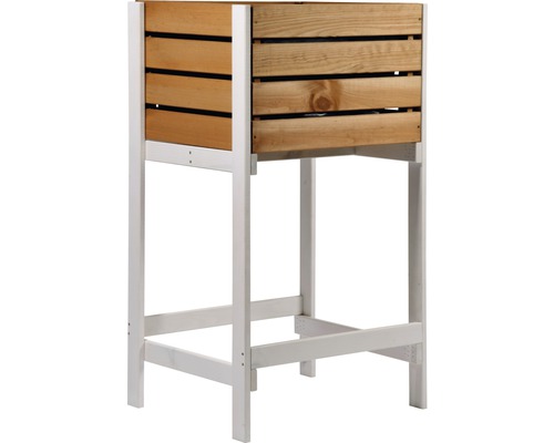 Hochbeet auf Stelzen Obstkiste 49 x 42 x 90,5 cm braun lasiert