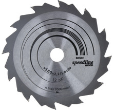 Bosch Speedline Wood Kreissägeblatt, 160 Millimeter Durchmesser