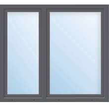 Kunststofffenster 2.Flg. ESG ARON Basic weiß/anthrazit 1300x1650 mm (1/3-2/3)-thumb-0