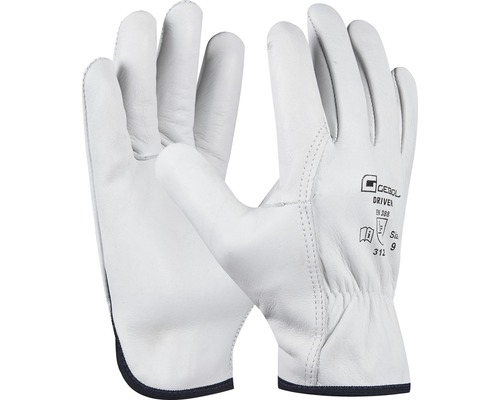 Leder-Handschuh Größe 9 weiß
