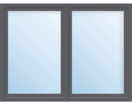 Kunststofffenster 2.Flg. ESG ARON Basic weiß/anthrazit 1250x1600 mm (1/2-1/2)