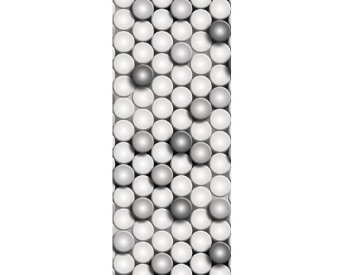 Fototapete Vinyl 3035 SKT Türtapete selbstklebend Kugeln 3D 1-tlg. 91 x 211 cm Grafisches Muster mit Kugeln in unterschiedlichen Grautönen