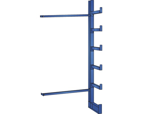 Kragarmregal Schulte K 1000 einseitig (Anbaufeld), 1250x2000 mm, blau