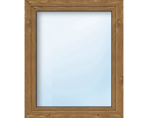 Kunststofffenster 1.Flg. ESG ARON Basic weiß/golden oak 750x1650 mm DIN Links