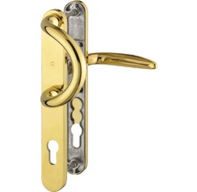 Goldfarbener Türdrücker mit Langschild für Innentüren