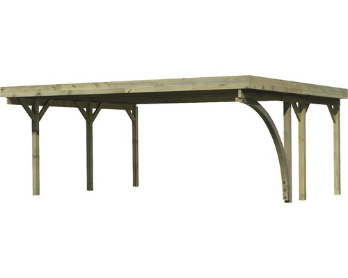 Holzcarport mit Flachdach