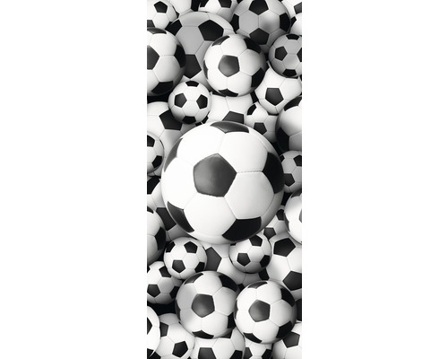 Fototapete Vinyl 3380 SKT Türtapete selbstklebend Fussball 1-tlg. 91 x 211 cm Viele Fußbälle