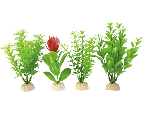 Aquarien-Kunstpflanzen-Set 19cm grün