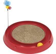 Katzenspielzeug Catit 3in1 mit Kratzbrett und Spielzeug rot, ca. 38 x 35 x 45 cm