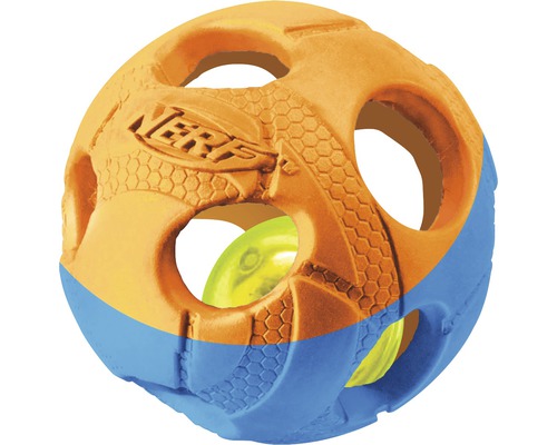 Hundespielzeug Nerf Dog LED Ball M orange/blau