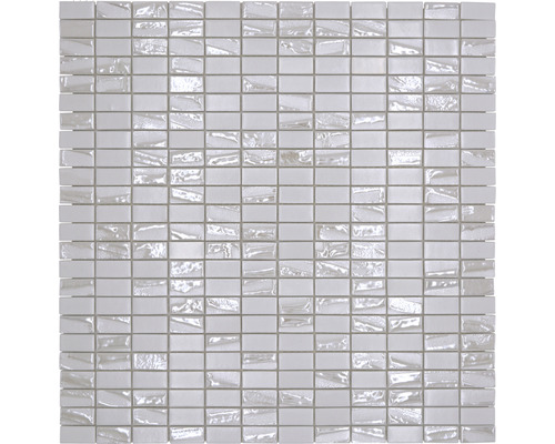 Glasmosaik Julia 01 31,5x31,7 cm weiß