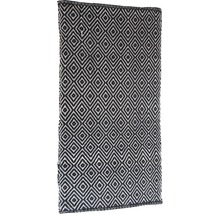 Fleckerl-Teppich Raute schwarz weiß 50x80 cm-thumb-0