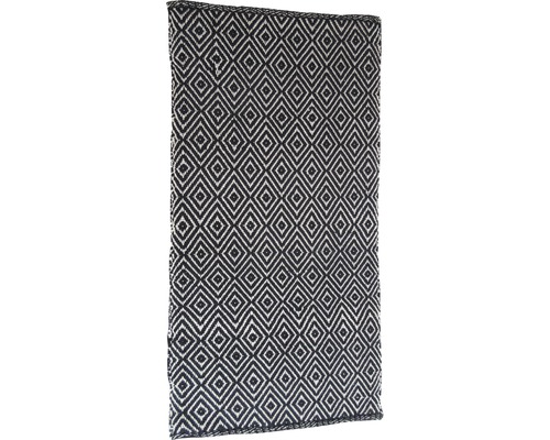 Fleckerl-Teppich Raute schwarz weiß 50x80 cm-0