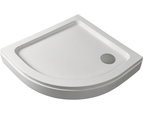 Viertelkreis-Duschwanne Sanotechnik mit Schürze 80x80x16 cm weiß inkl. Schürze, Fußgestell und Badetassensiphon