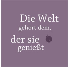 Glasbild Die Welt… 20x20 cm