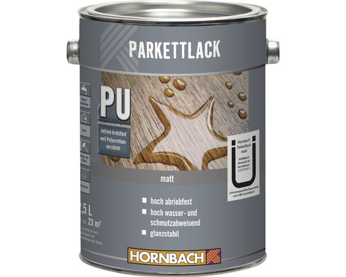 HORNBACH Holzlack Parkettlack matt 2,5 l HORNBACH Holzlack Parkettlack matt 2,5 l