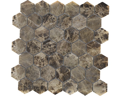 Natursteinmosaik Marmor MOS HXN 2909 29,8x30,5 cm braun