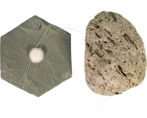 Dekorationsset aus Schiefer und Bimsstein