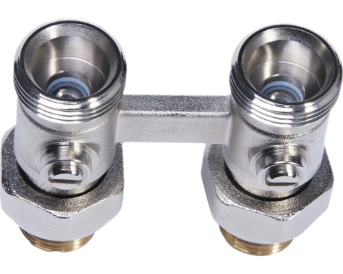 Ventilblock aus Metall für Heizkörperanschluss