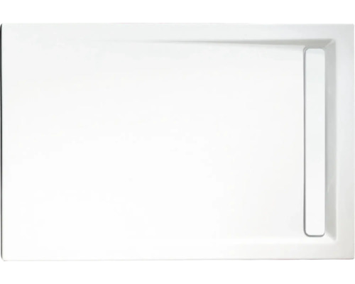 Extraflaches Rechteck-Duschwannen-Set mit Rinne Schulte D202912 90x120x2,5 cm weiß