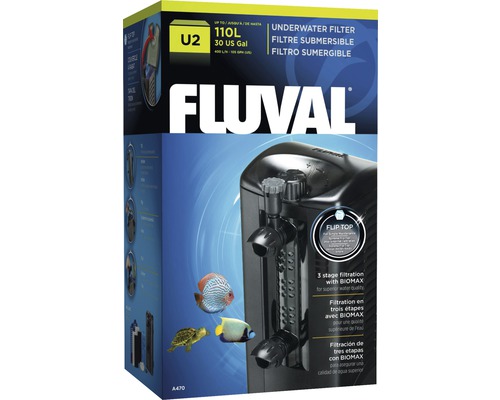 Aquarium-Innenfilter Fluval U2 kompl mit Filtermedien ca. 400 l / h für Aquarium bis ca. 45 - 110 l-0