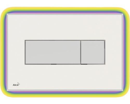 Betätigungsplatte Alca Komfort mit Beleuchtung 2-Mengentechnik weiß/rainbow