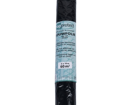 Schwarze Baufolie auf Rolle, 6 x 10 Meter