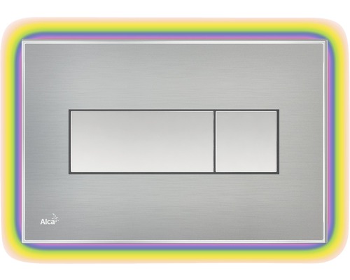 Betätigungsplatte Alca Komfort mit Beleuchtung 2-Mengentechnik mattchrom/rainbow