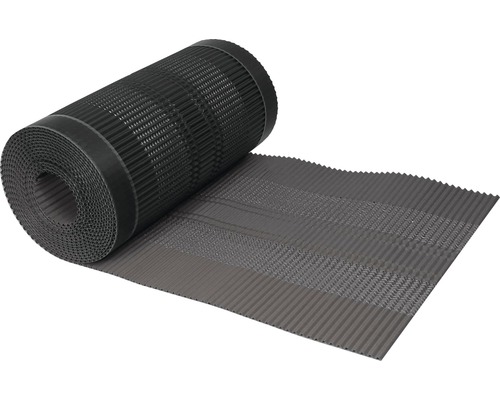 First- und Gratlüftungsrolle Aluminium anthrazitgrau 5 m x 280 mm Rolle Traufenlüftungsprofil für Dächer